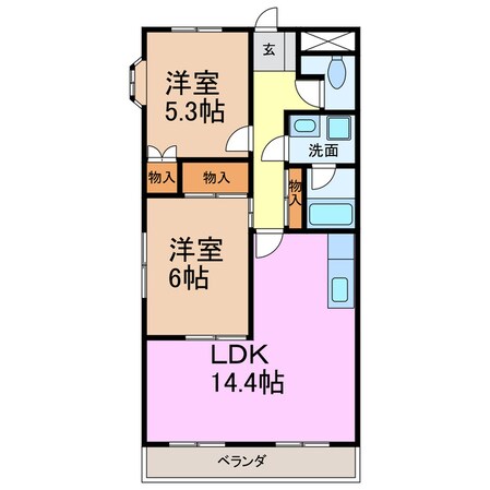 シャンパーニュの物件間取画像